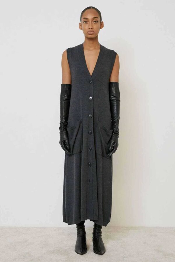 Cardigan lungo con tasche di Meimeij