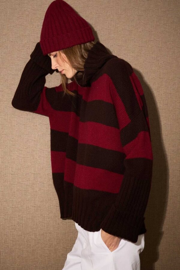 Dolcevita a righe in cashmere BE YOU