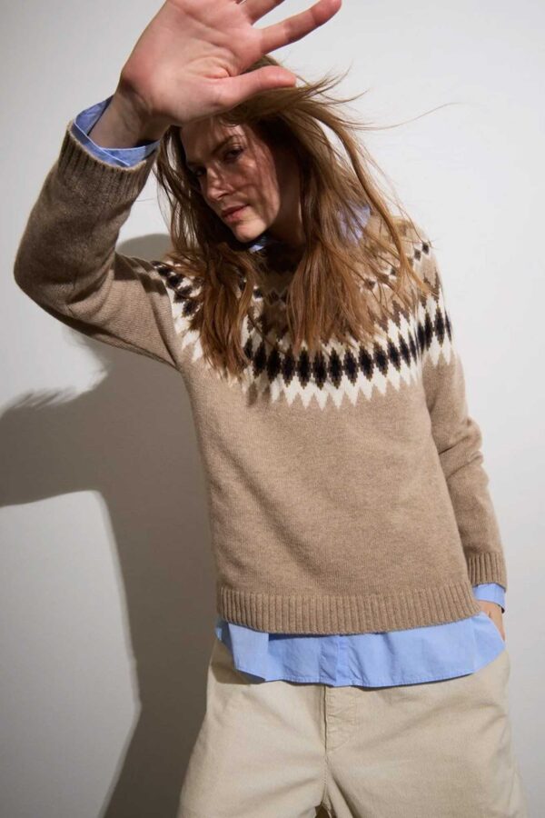 Maglione in cashmere jacquard BE YOU