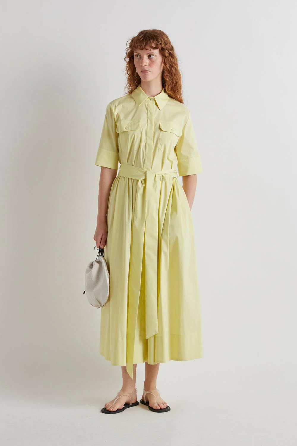 Abito lungo chemisier di Meimeij