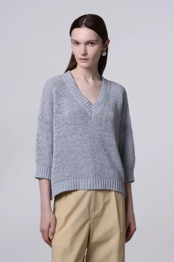 T-shirt boxy in misto cotone di Roberto Collina