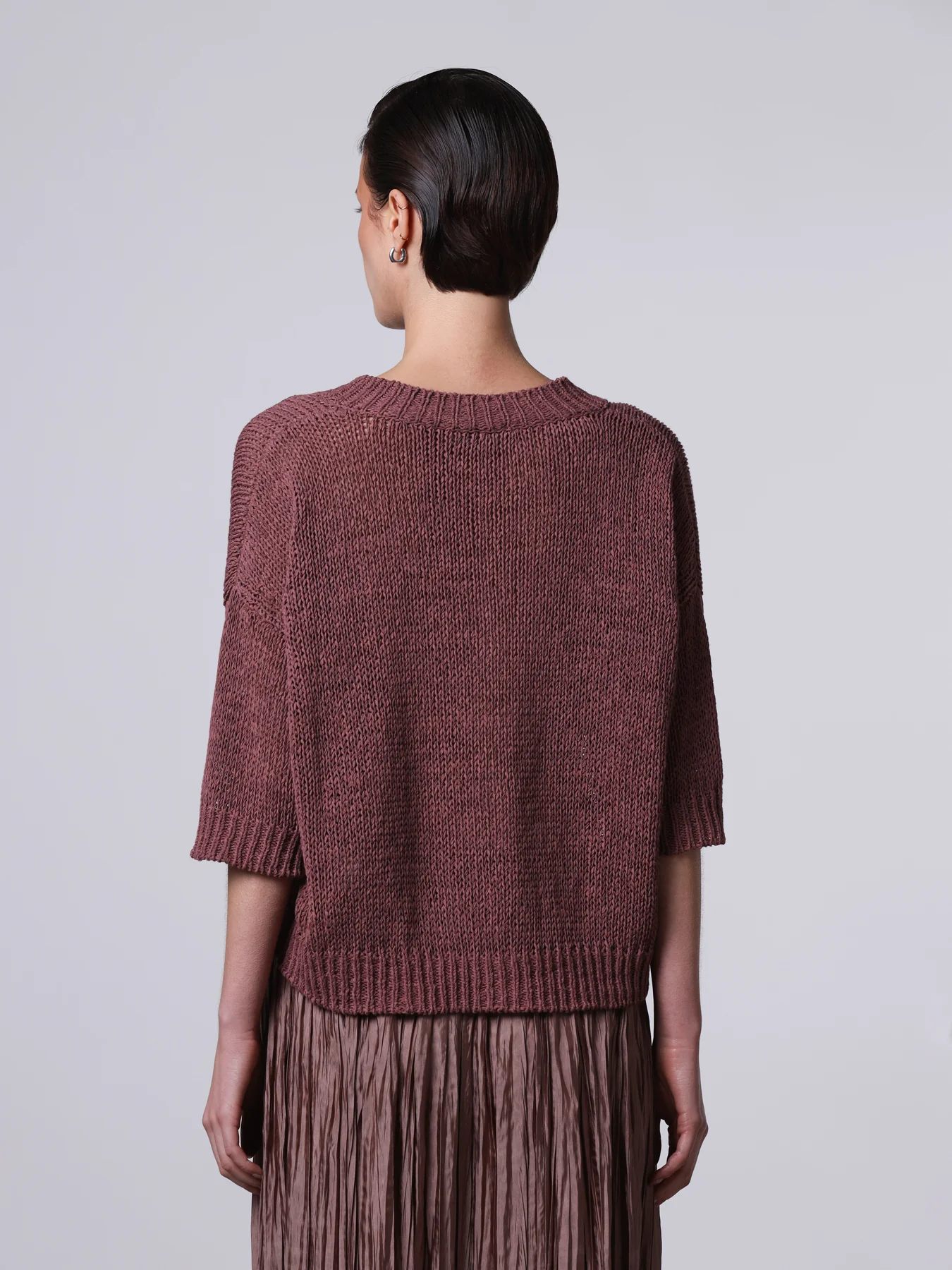 Maglia Boxy con Scollo a V | Roberto Collina - immagine 3