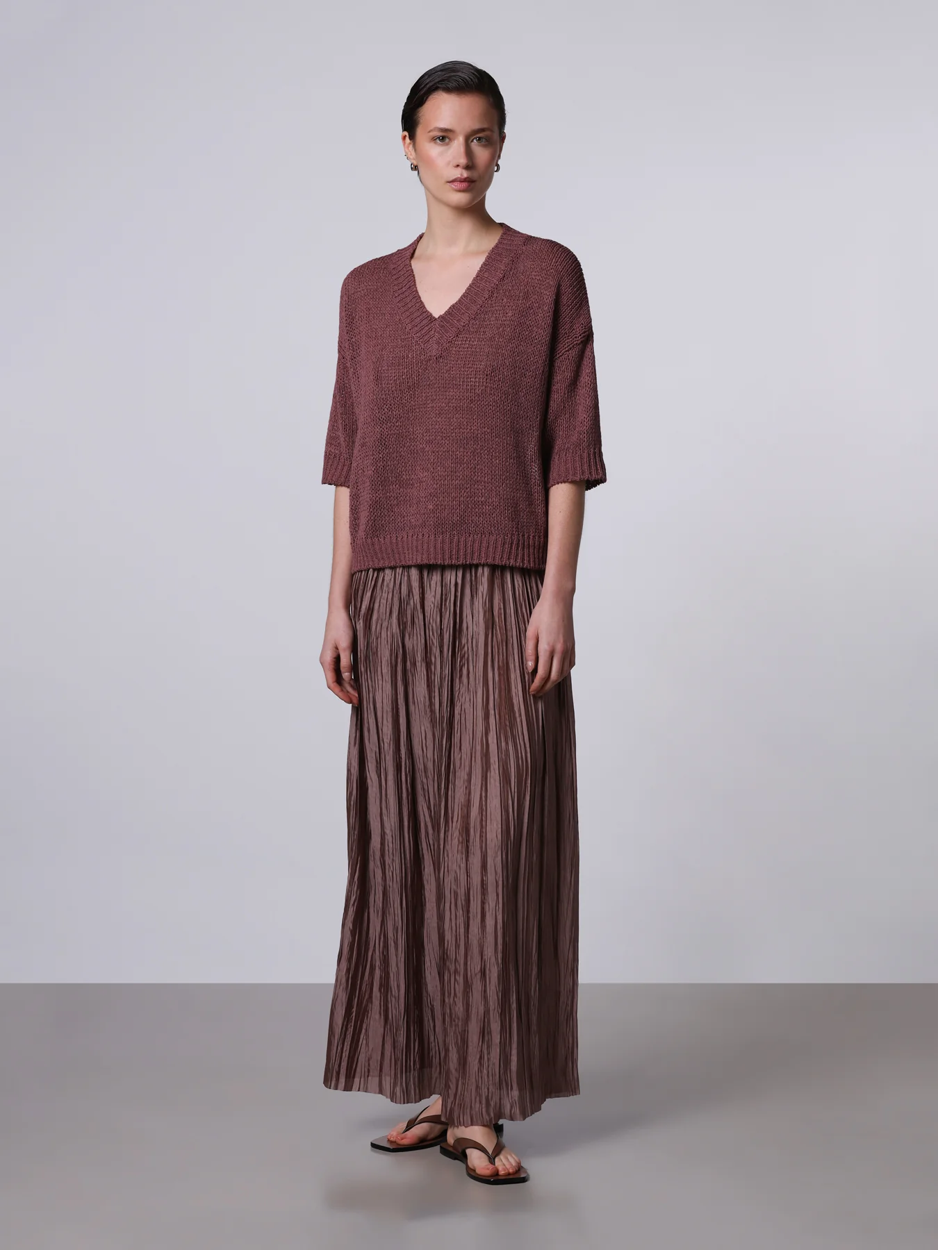 Maglia Boxy con Scollo a V | Roberto Collina - immagine 4