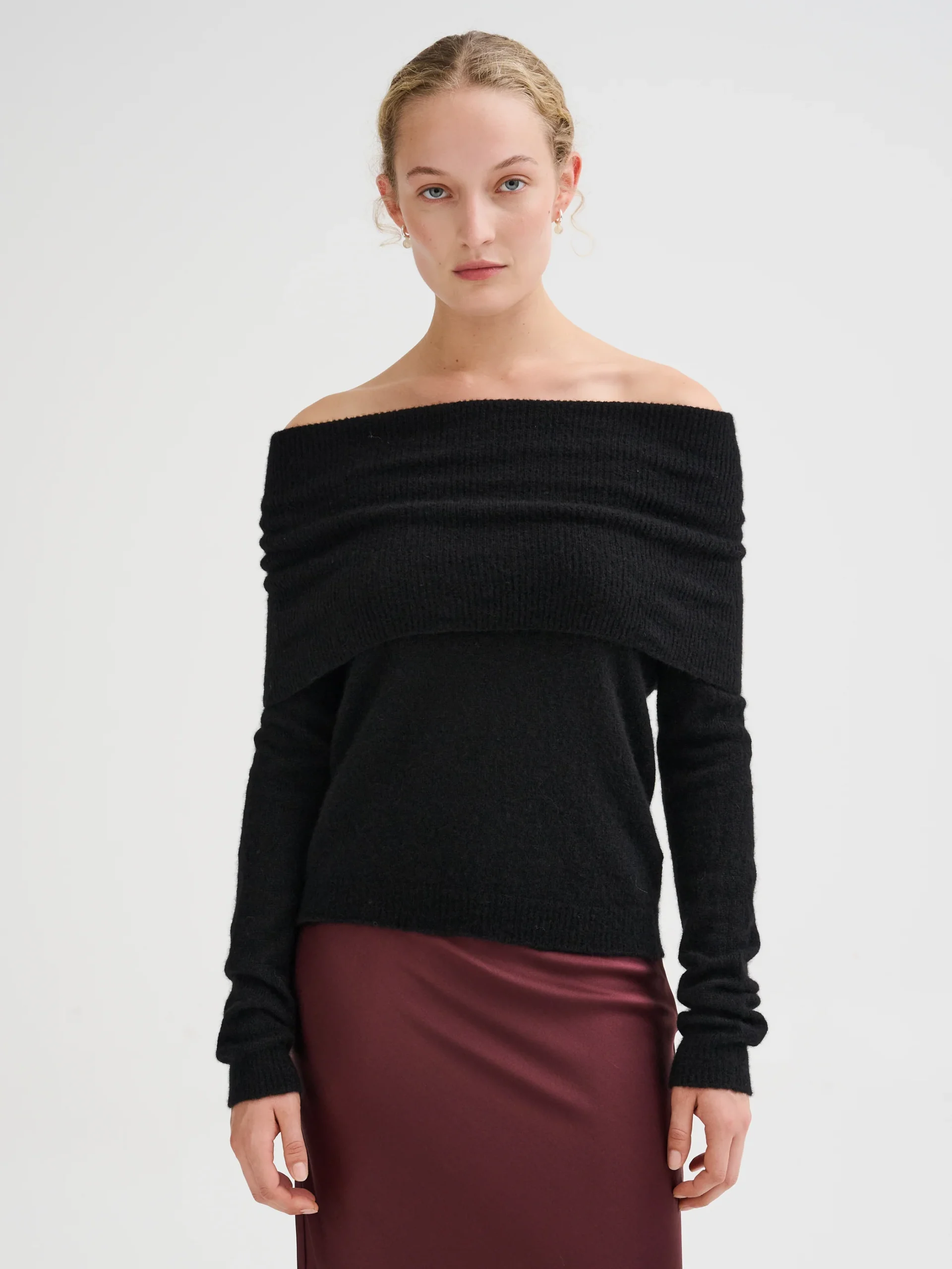 Maglia Off-shoulder in cashmere e seta | Roberto Collina