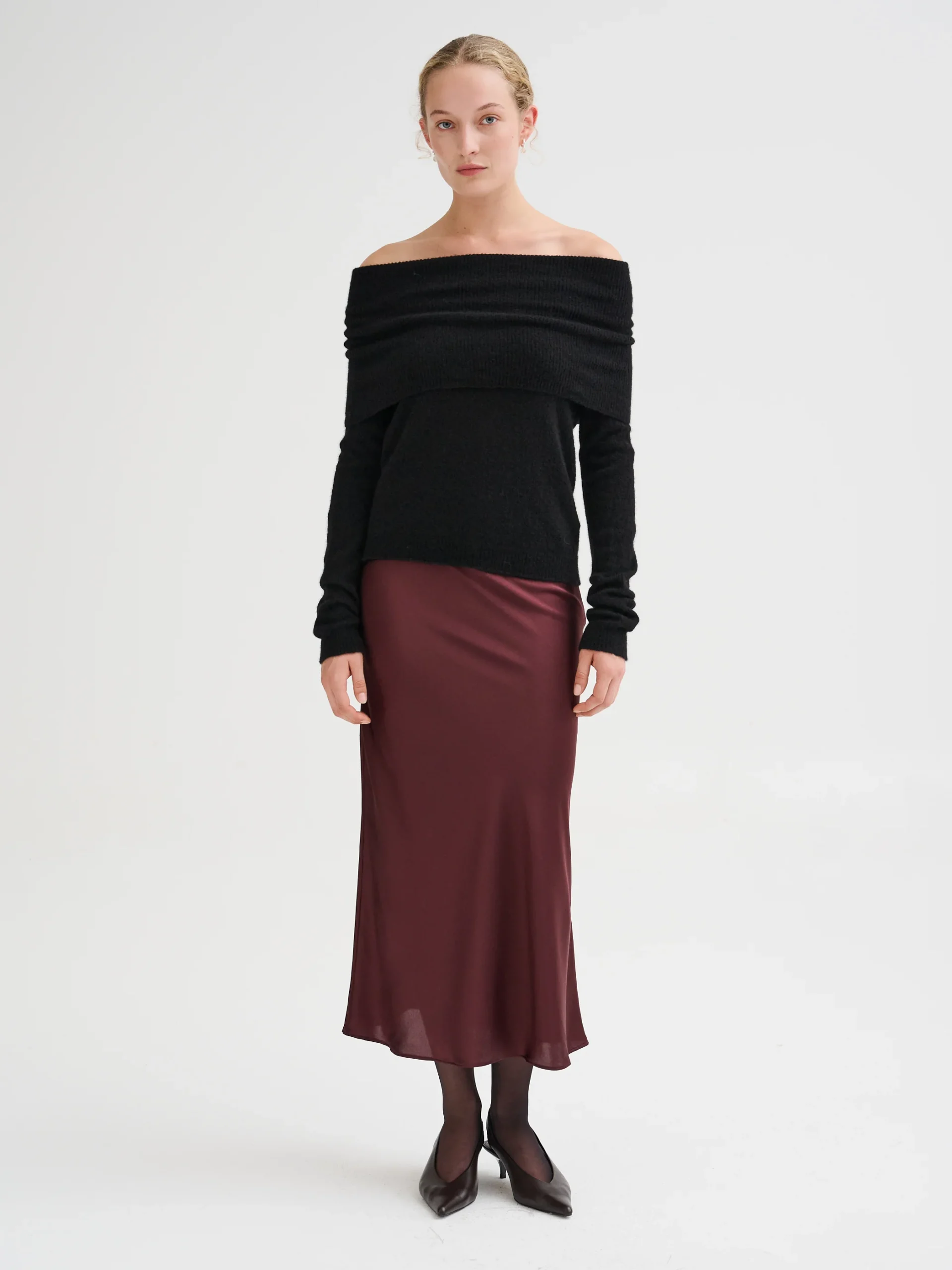 Maglia Off-shoulder in cashmere e seta | Roberto Collina - immagine 2