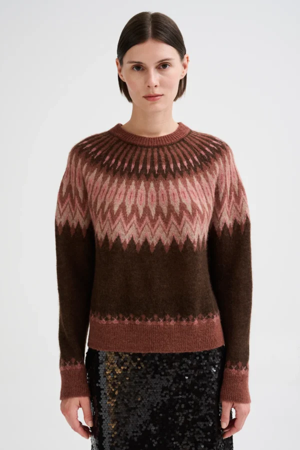 Maglia in baby alpaca con Jacquard nordico | Roberto Collina