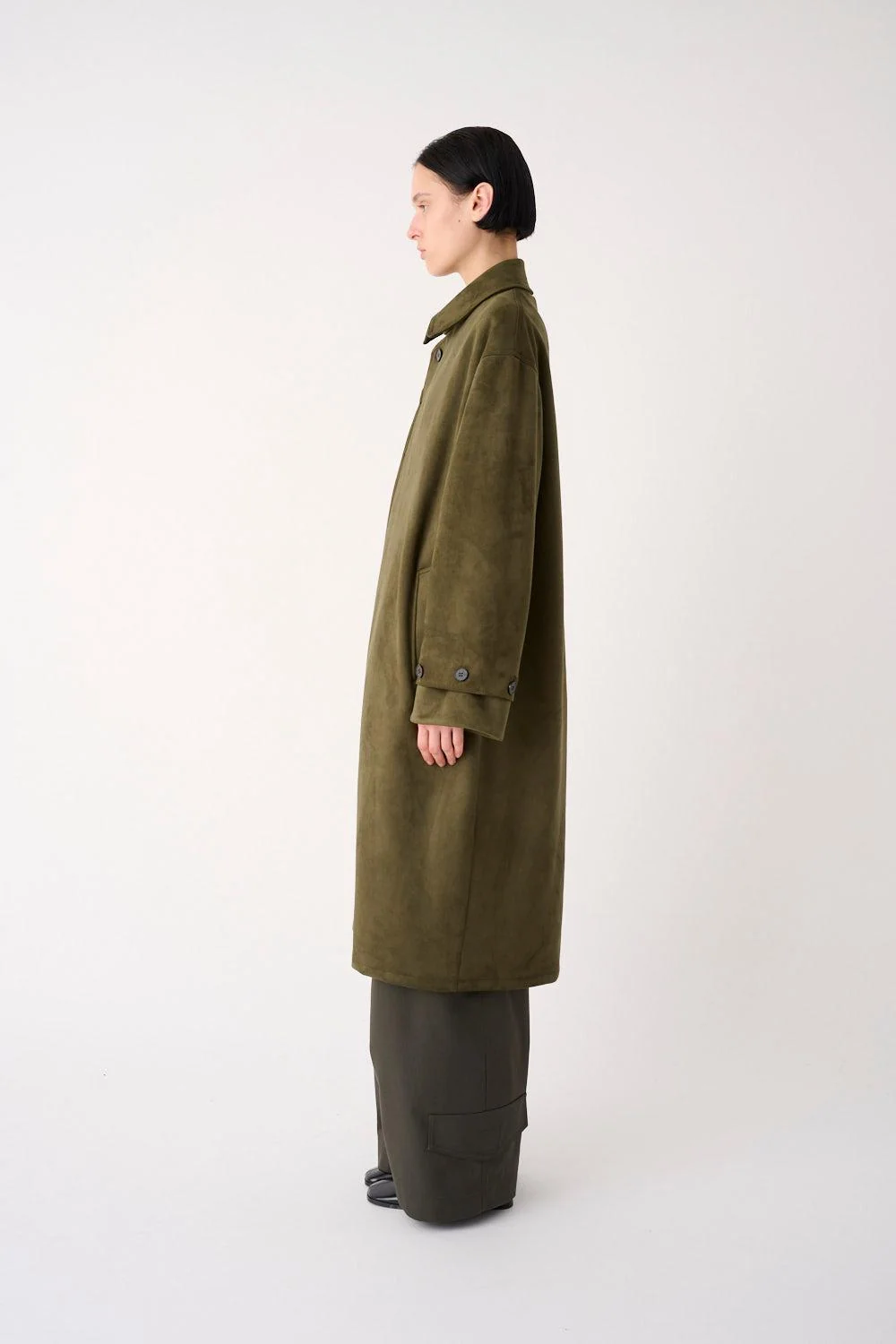 Cappotto lungo in tessuto suede | Meimeij - immagine 2