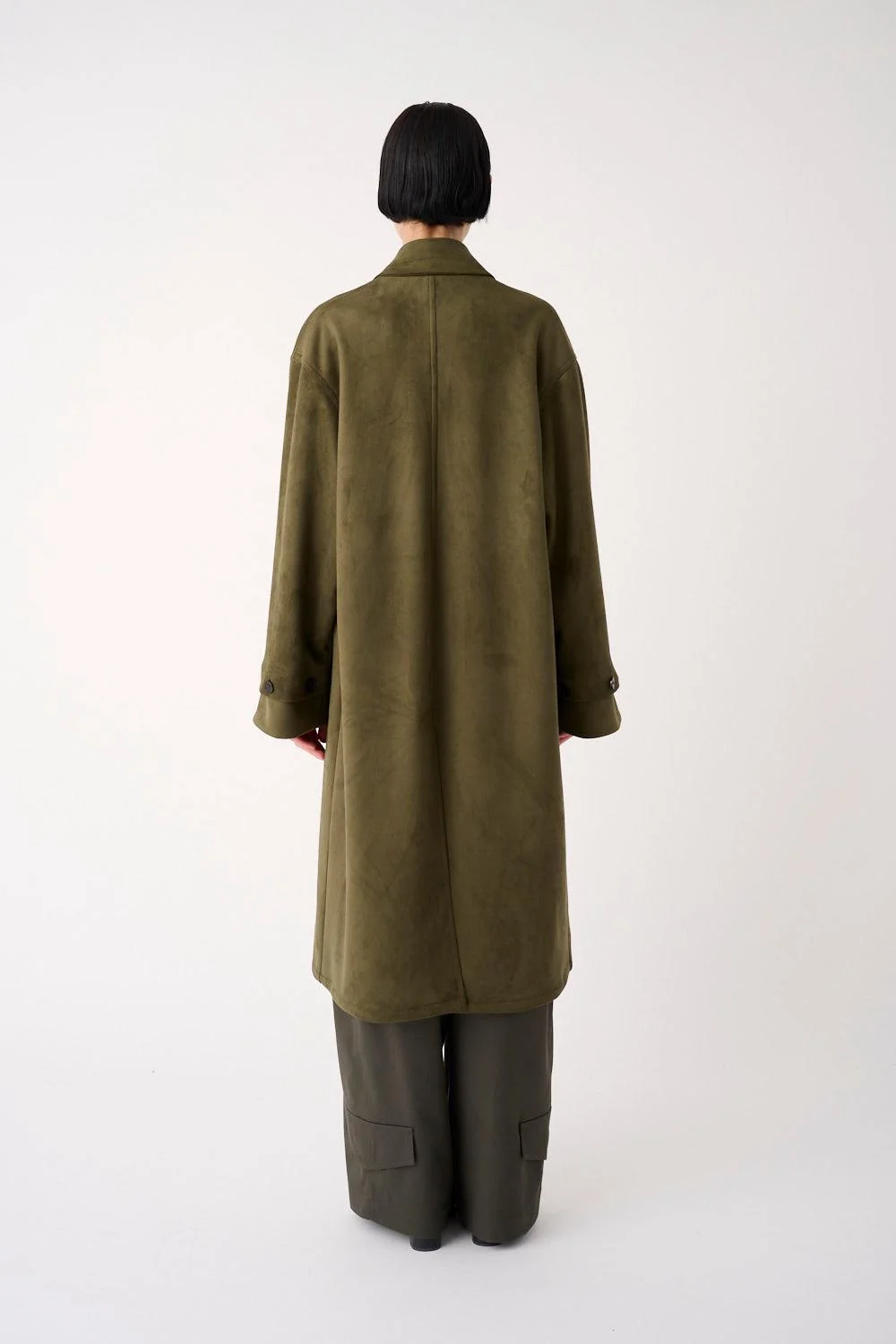 Cappotto lungo in tessuto suede | Meimeij - immagine 3